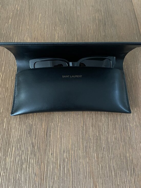NEW - Saint Laurent YSL Cat Eye Sunglasses SL M48S 001 Black 54mm main image 12